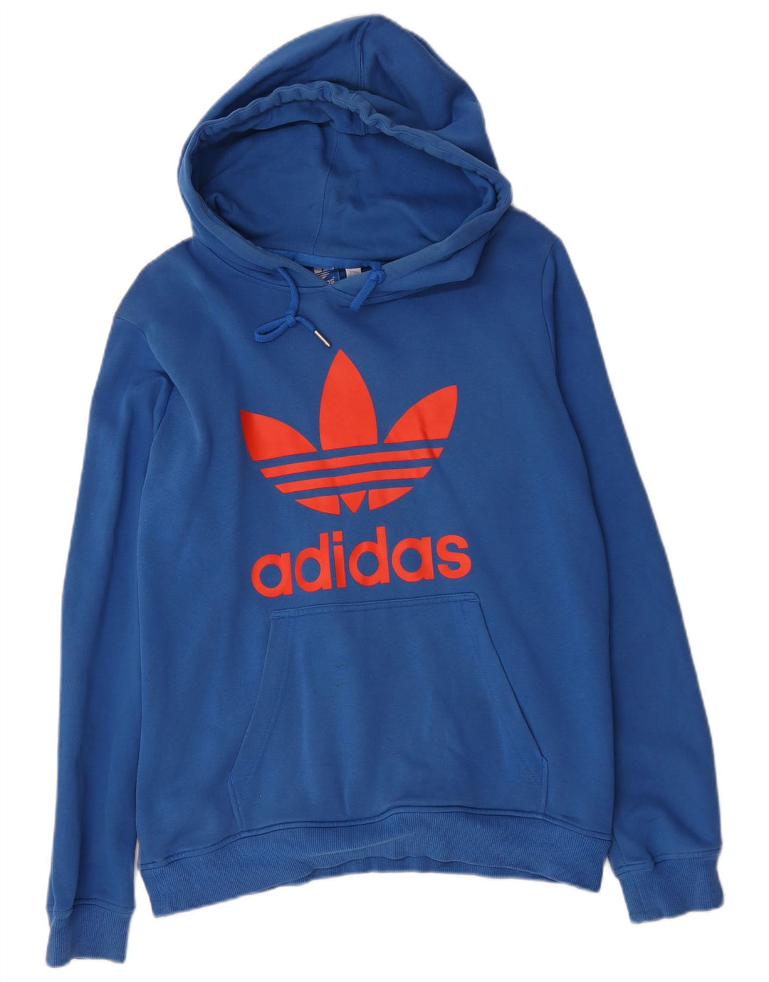 Felpa con cappuccio grafica da uomo Adidas in cotone blu medio