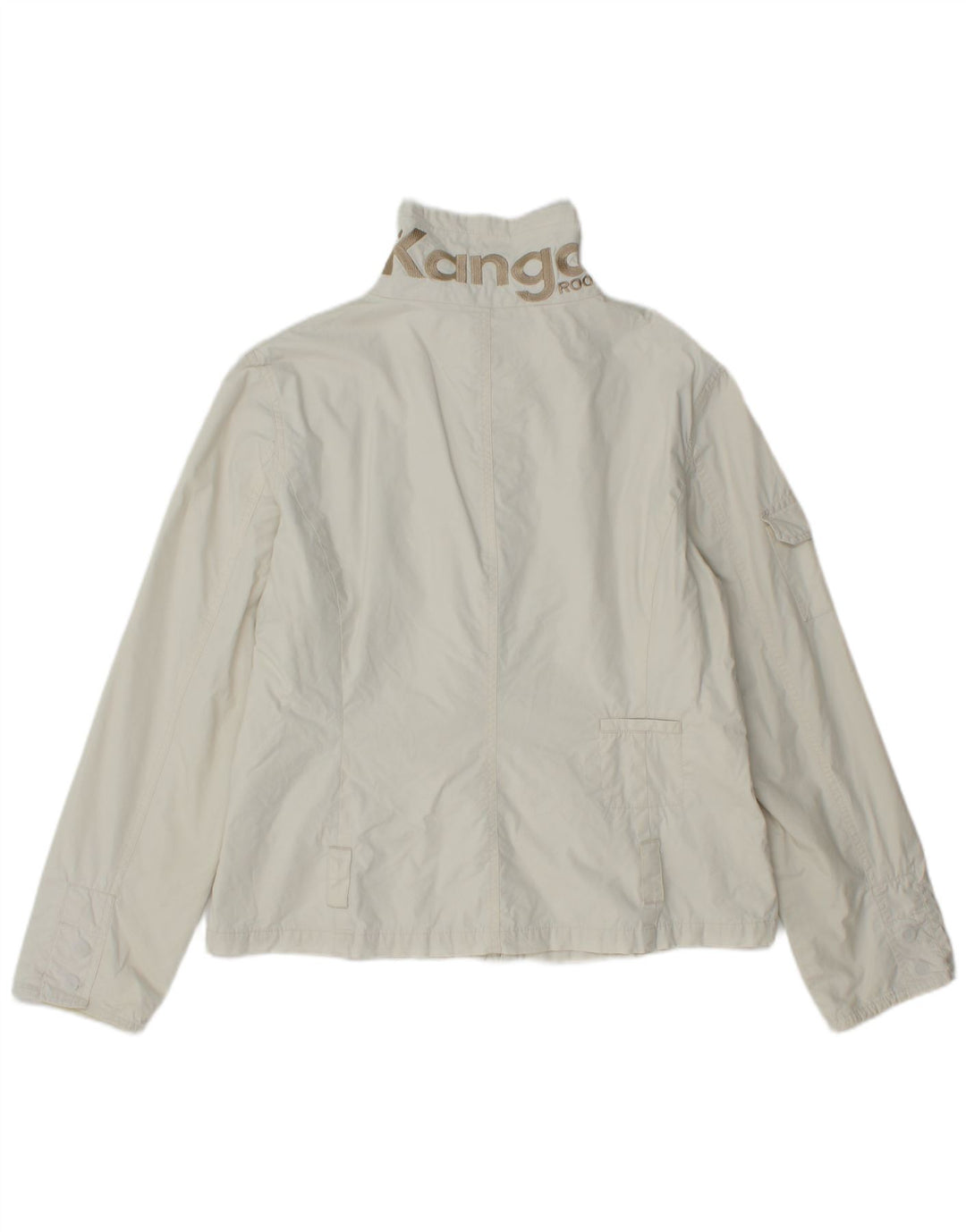 Giubbotto bomber grafico da donna Kangaroos UK 18 XL cotone bianco sporco