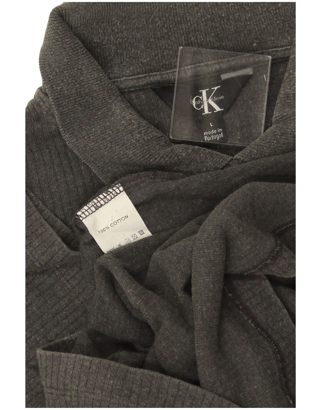 CALVIN KLEIN Polo Uomo Large Grigio Cotone