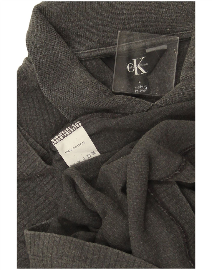 CALVIN KLEIN Polo Uomo Large Grigio Cotone