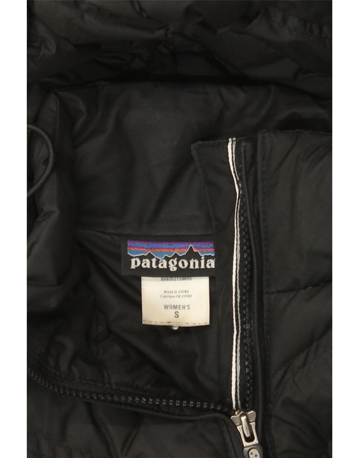 Cappotto imbottito con cappuccio da donna Patagonia UK 10 piccolo poliestere nero