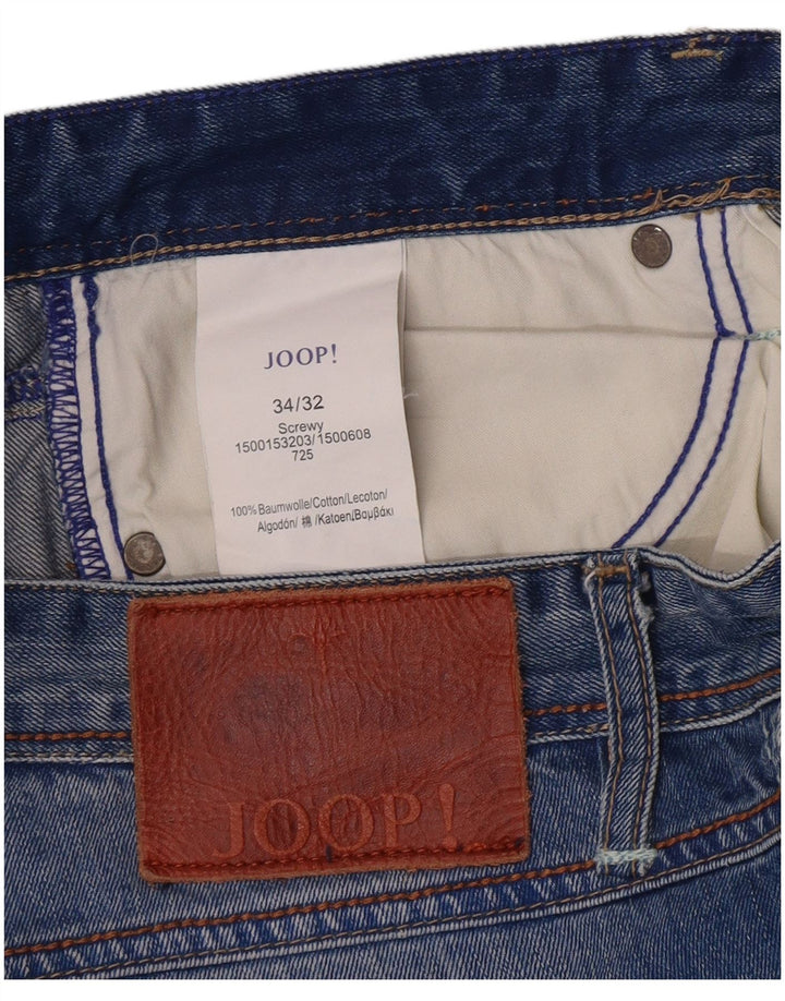 Jeans affusolati da uomo Joop W34 L30 cotone blu