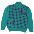 Maglione maglione collo alto da donna Sara Valentino UK 14 Verde medio
