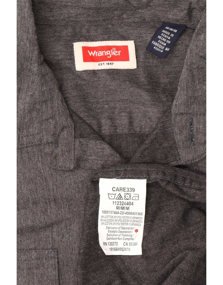 Camicia da uomo Wrangler in cotone grigio medio