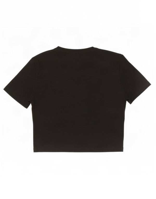 T-shirt corta da donna Zara UK 16 grande nera