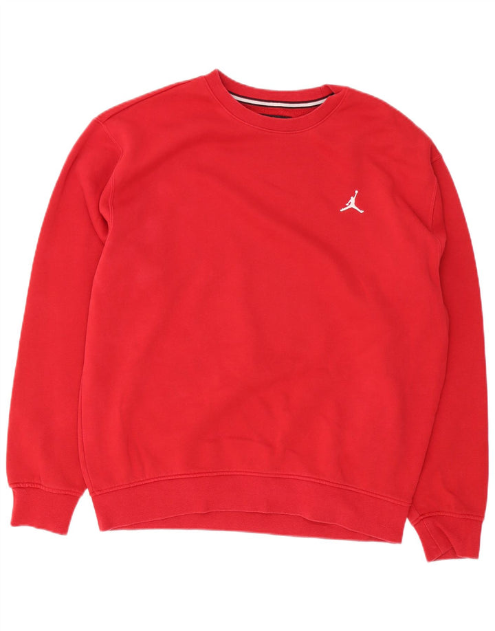 Felpa Jordan Uomo Maglione Medio Rosso Cotone