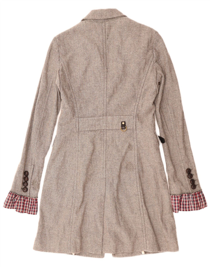 Cappotto Donna Dsquared2 IT 42 Lana Spinata Grigio Medio