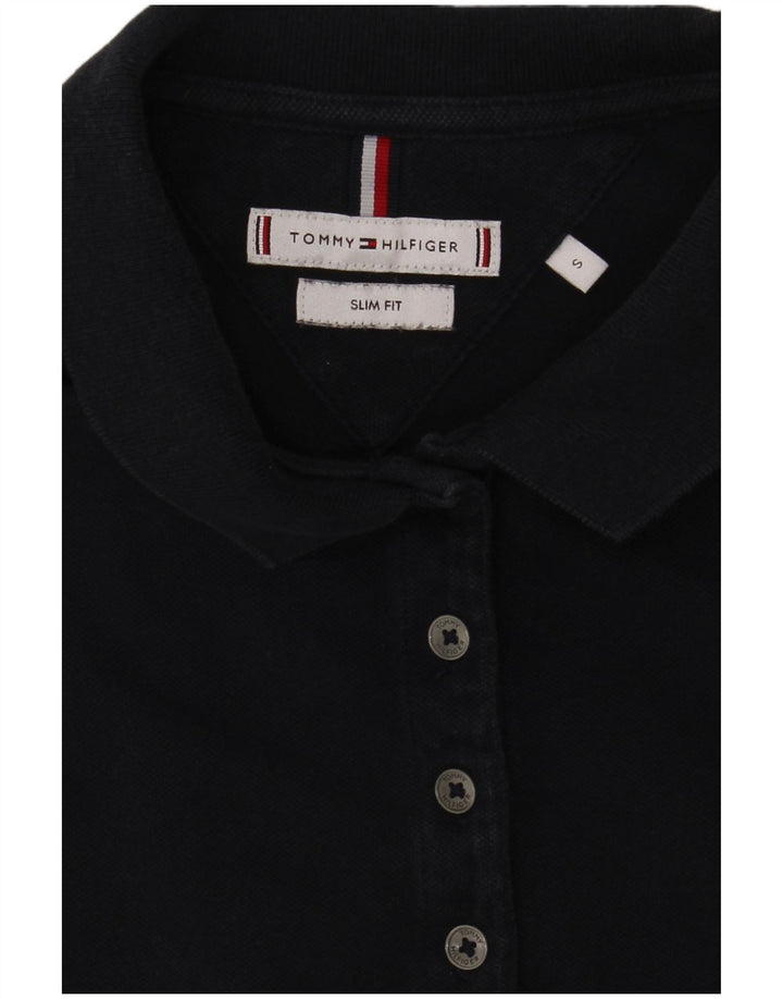 TOMMY HILFIGER Abito polo slim fit da donna UK 10 piccolo blu navy