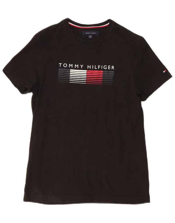 T-shirt grafica da uomo Tommy Hilfiger Top XS in cotone nero