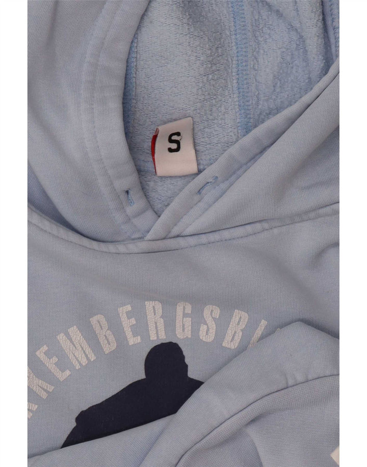 Maglione con cappuccio grafico da uomo Bikkembergs piccolo blu