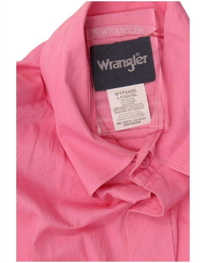Camicia alta da uomo Wrangler grande in cotone rosa