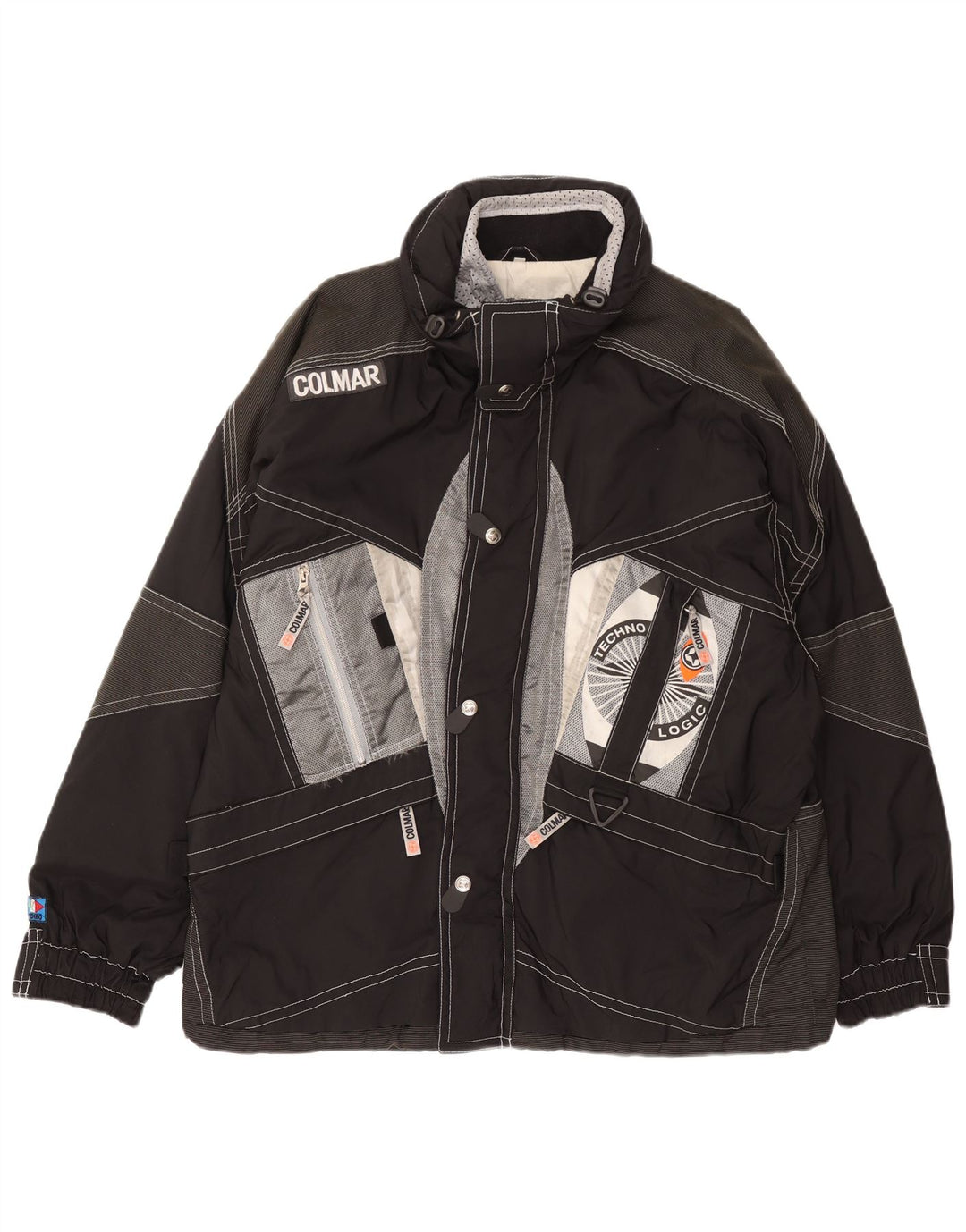 Giacca da sci con cappuccio da uomo Colmar IT 52 Large Black Colourblock