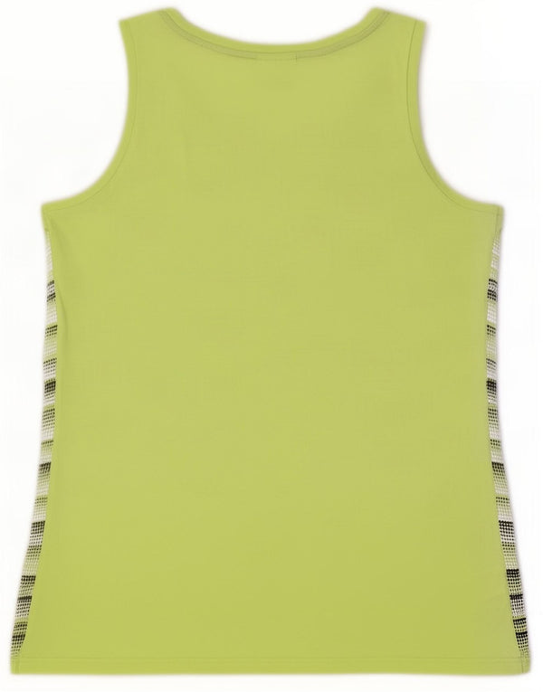 Canottiera grafica da donna Lotto UK 14 grande cotone verde