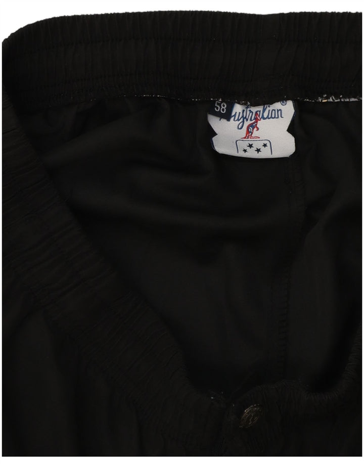AUSTRALIAN L'ALPINA Pantaloncini sportivi da uomo IT 58 2XL Nero Poliestere