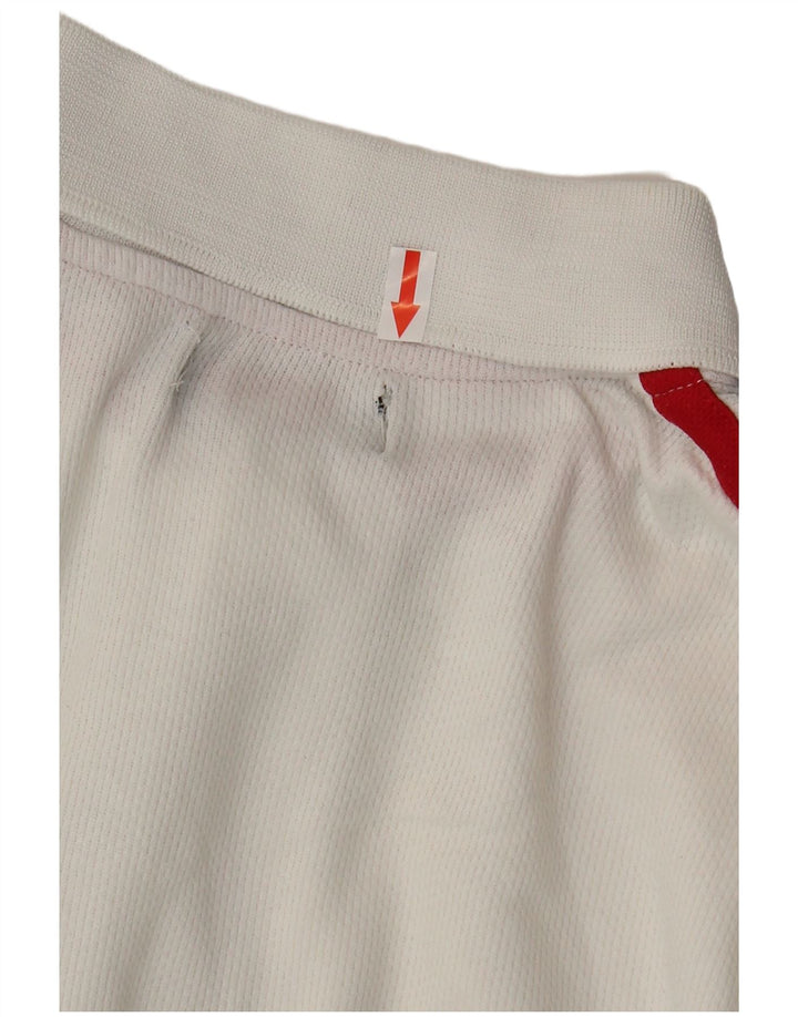 Polo Kappa da uomo piccola in cotone color block bianco