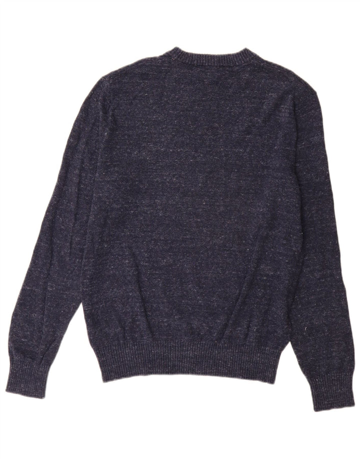 Maglione da uomo girocollo Gap in cotone medio blu navy screziato