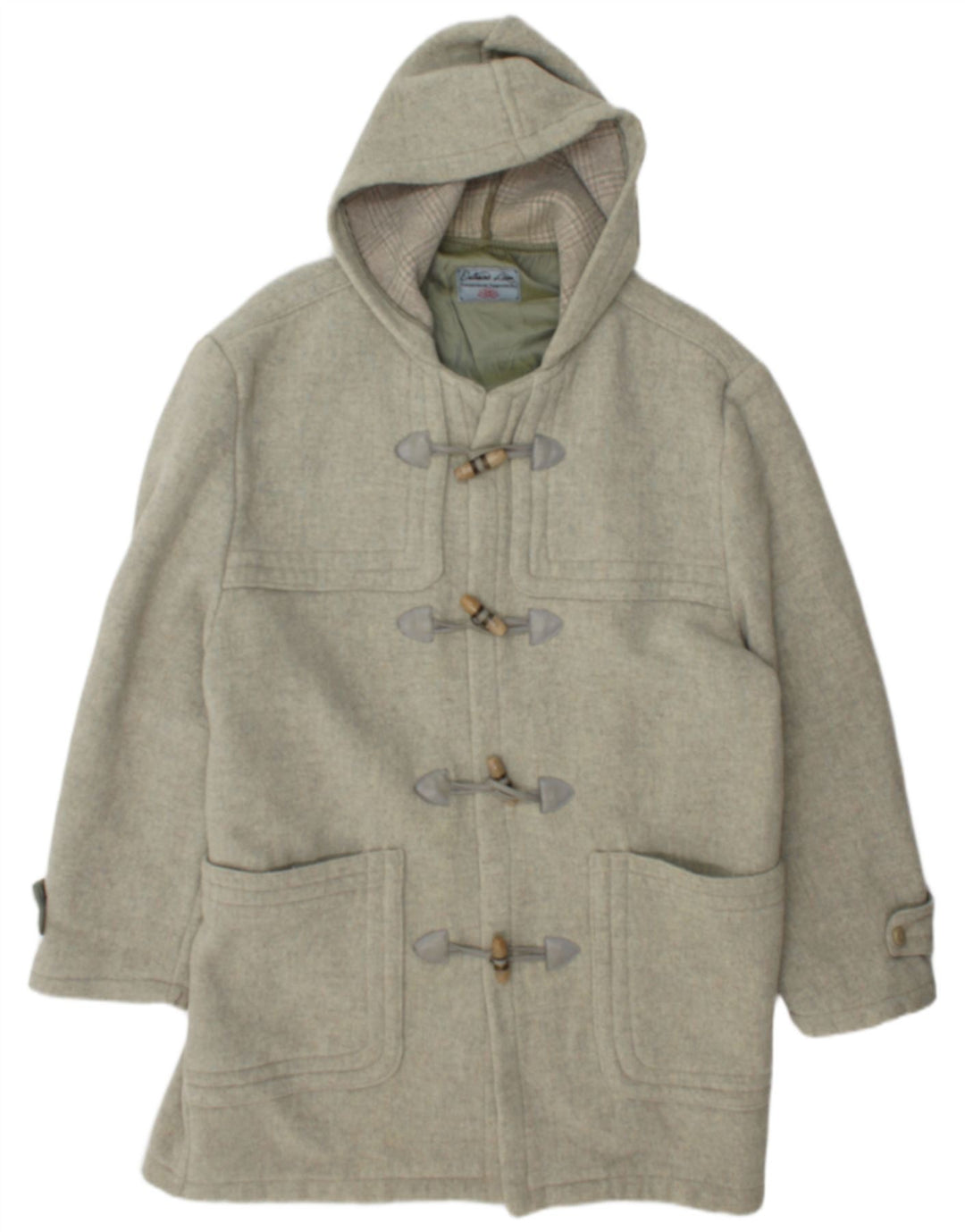 Montgomery con cappuccio da uomo con zip UK 42 XL Lana kaki