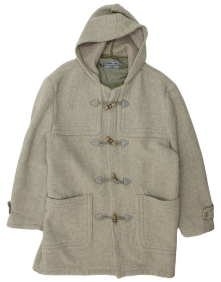 Montgomery con cappuccio da uomo con zip UK 42 XL Lana kaki