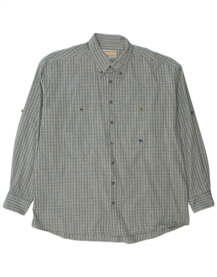 Camicia da uomo Camel Active XL a quadri blu
