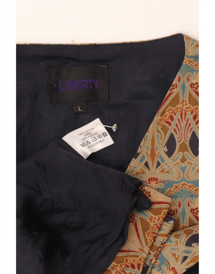 Gilet da uomo Liberty grande cotone floreale beige