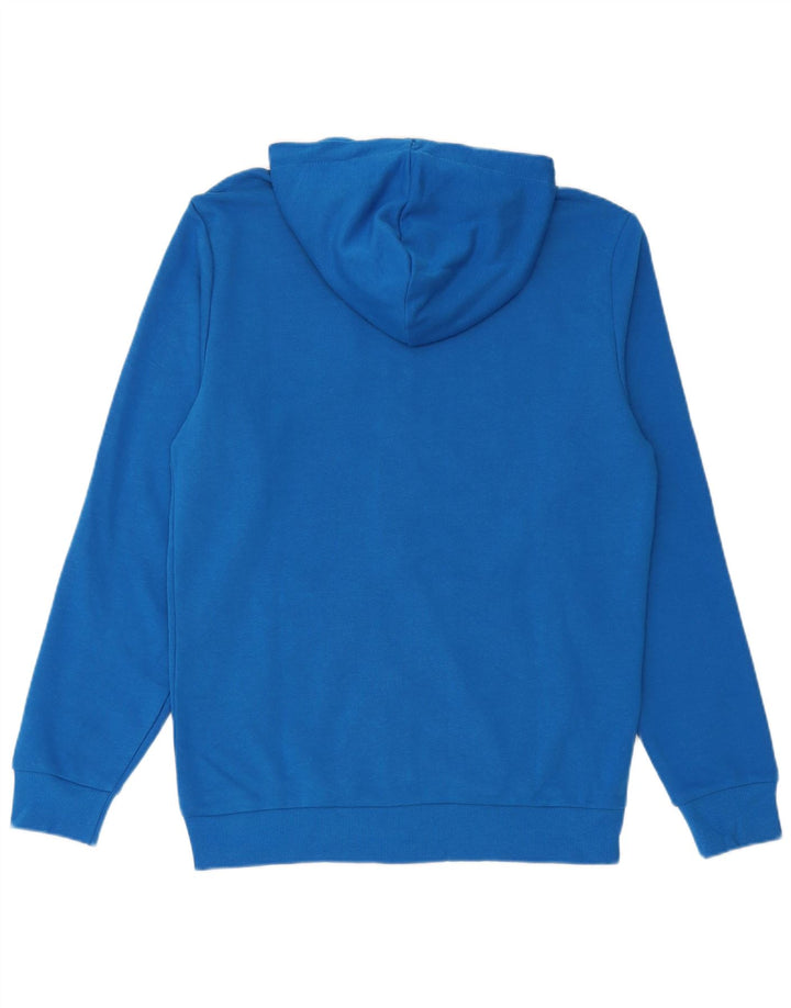 Felpa con cappuccio e zip da uomo Puma in cotone blu medio