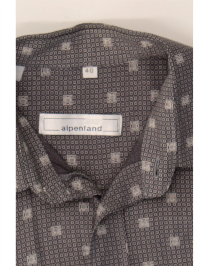 VINTAGE Mens Shirt Size 40 Medium Grey Check Vintage Vintage and Second-Hand Vintage from Messina Hembry 