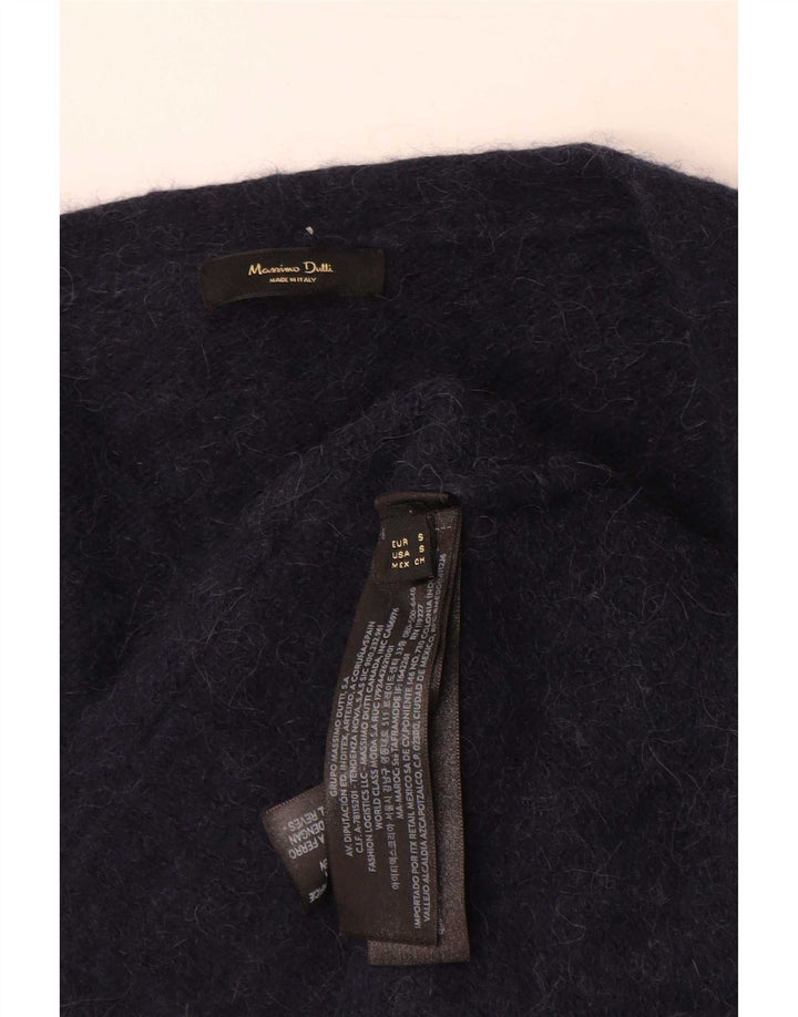 Maglione cardigan da donna Massimo Dutti UK 10 Small Blu Navy Poliammide