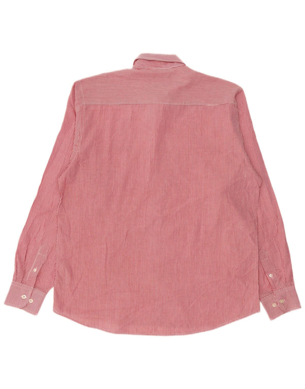 Camicia Pierre Cardin da uomo vestibilità regolare XL poliestere gessato rosso