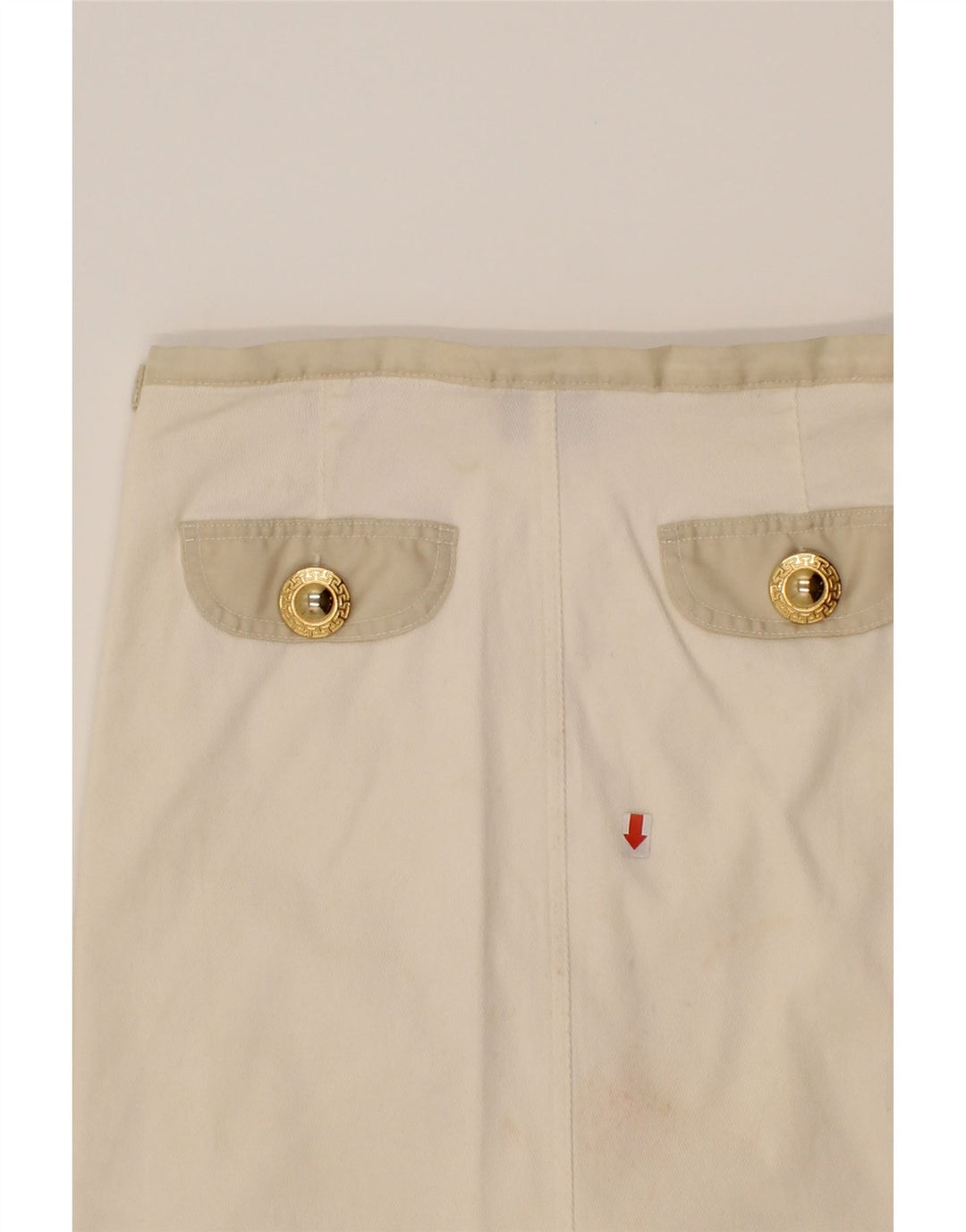 TRUSSARDI Womens A-Line Skirt IT 46 Large W28 Off White Vintage Trussardi and Second-Hand Trussardi from Messina Hembry 