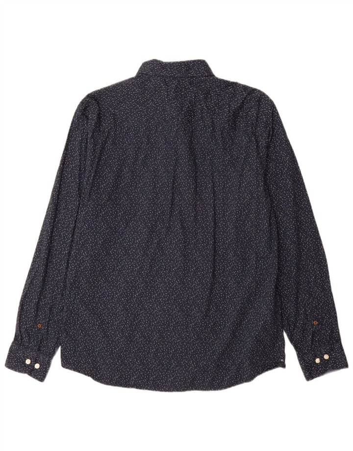 Camicia da uomo Jack & Jones XL in cotone maculato blu navy