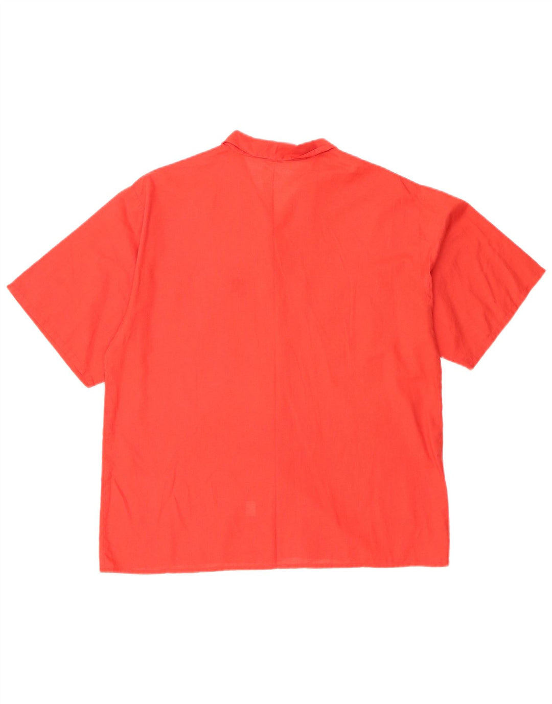 Camicia vintage da donna a maniche corte IT 46 Large in cotone rosso