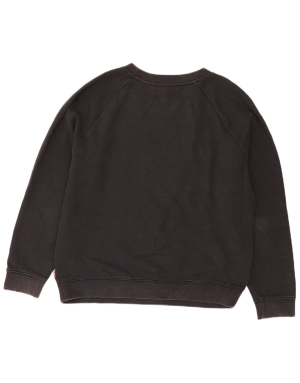 Felpa grafica da donna Levi's UK 16 grande cotone nero
