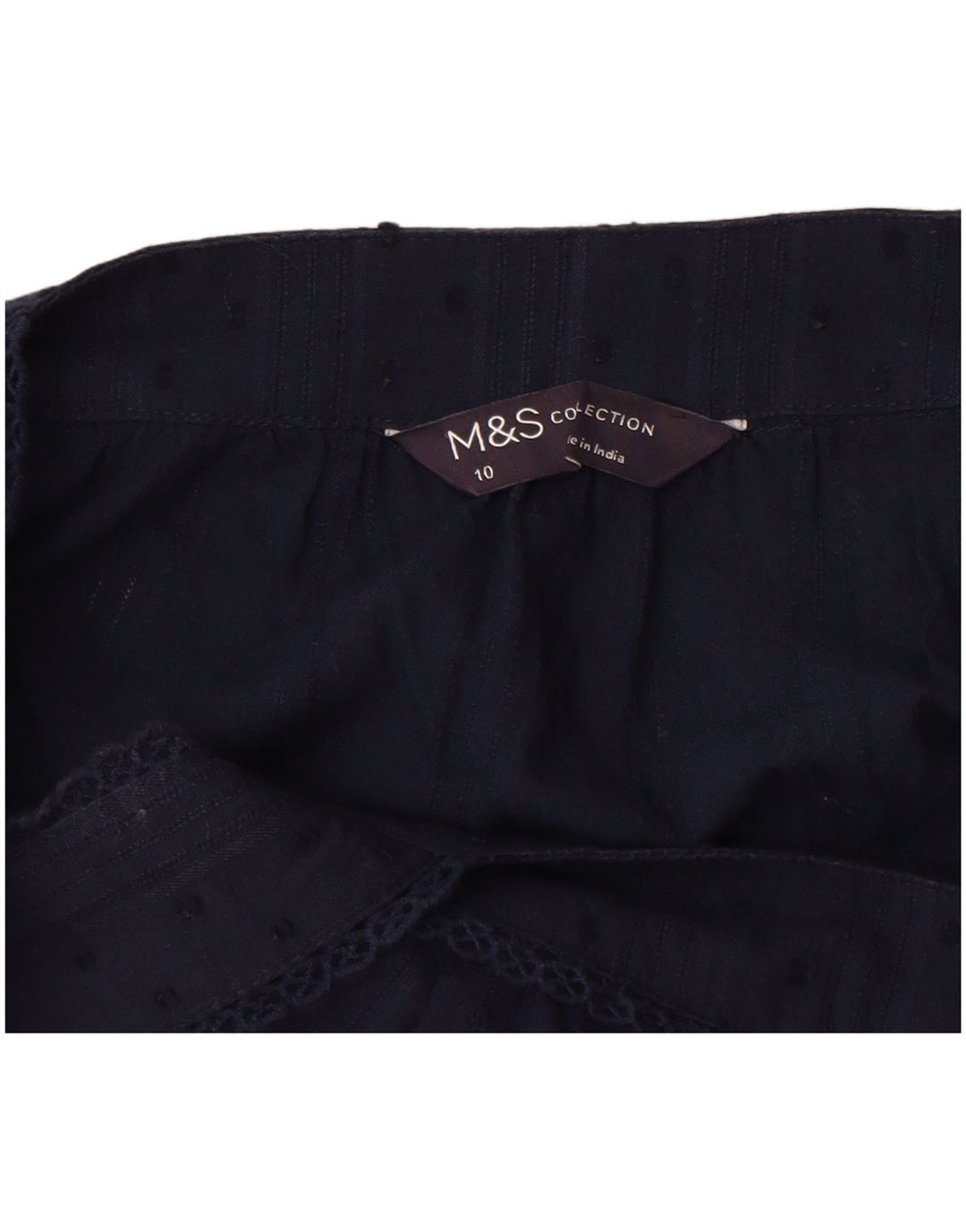 Canottiera senza maniche da donna Marks & Spencer UK 10 piccola blu navy maculata