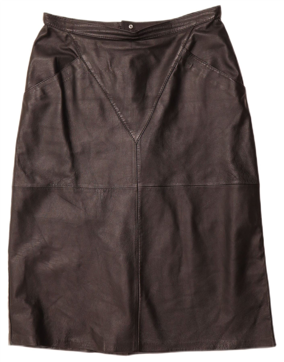 Gonna in pelle da donna VINTAGE IT 44 media W32 nera