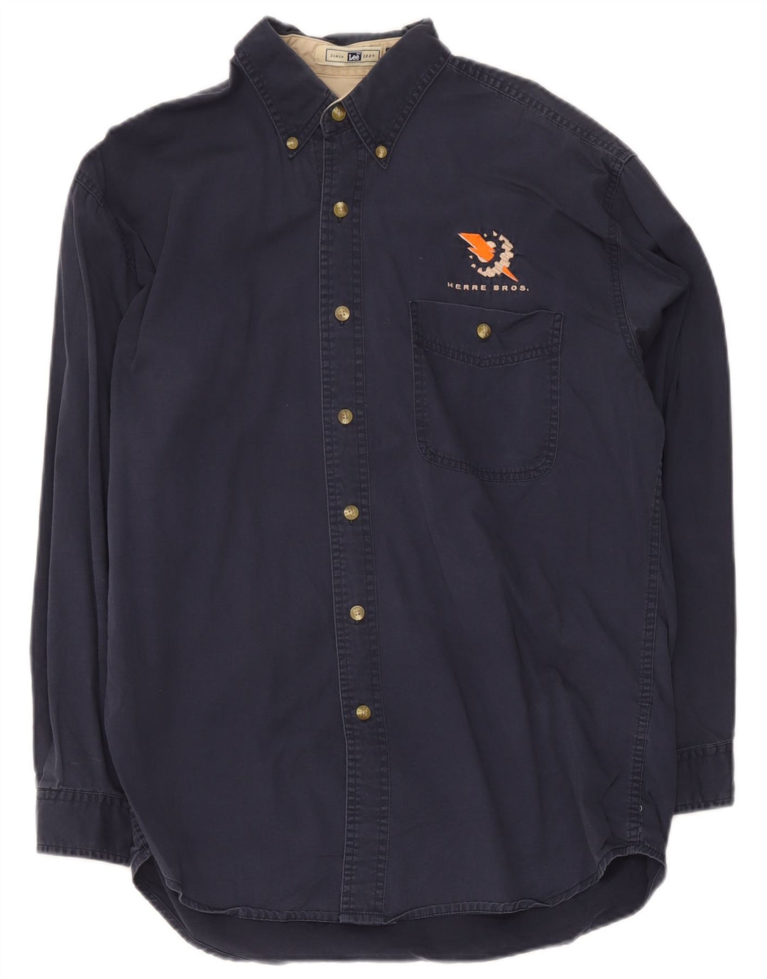 Camicia da uomo Lee in cotone blu navy medio
