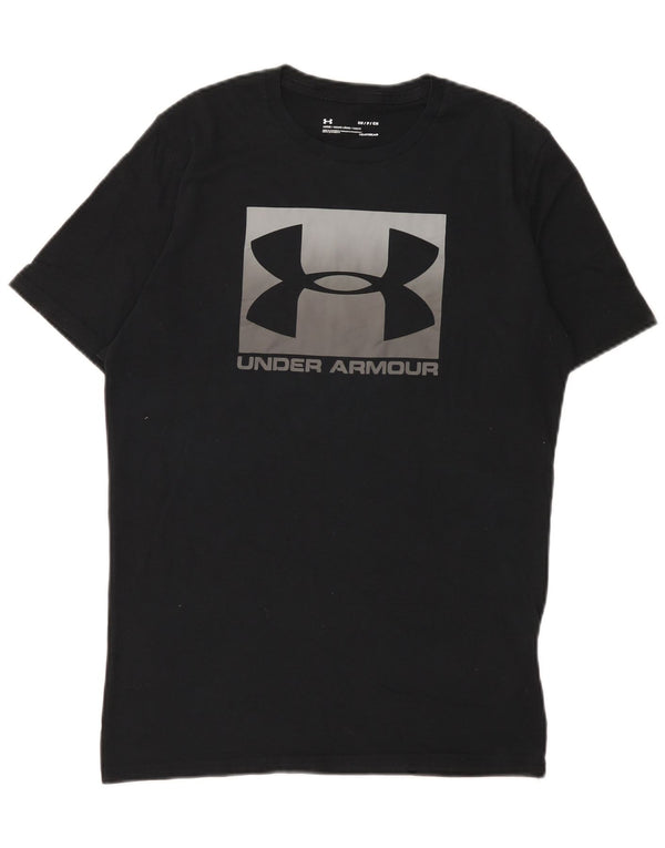 Maglietta grafica da uomo Under Armour Heat Gear Top piccola in cotone nero