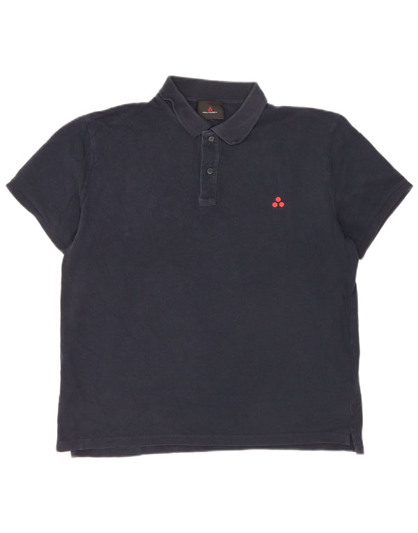 Polo da uomo PEUTEREY XL in cotone blu navy