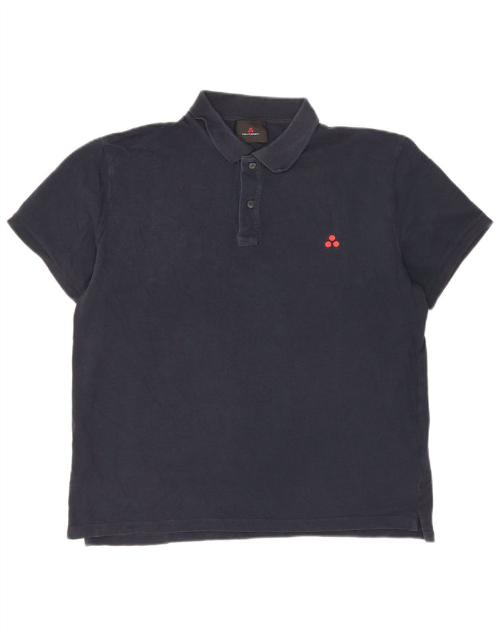 Polo da uomo PEUTEREY XL in cotone blu navy