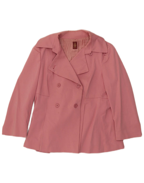 Giacca Blazer Doppiopetto Donna Dondup IT 46 Large Rosa Cotone