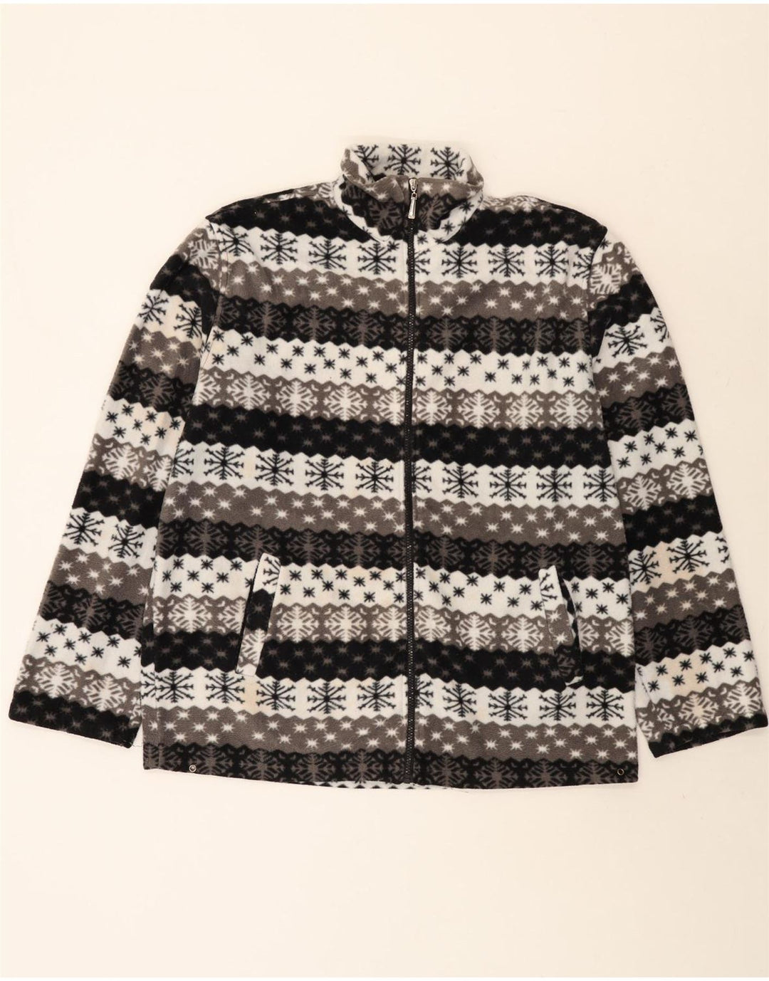 Giacca in pile vintage da uomo UK 42 XL multicolore Fair Isle