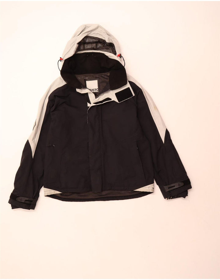 Giacca antipioggia da uomo con cappuccio Musto UK 40 Large Nero Colorblock Poliammide