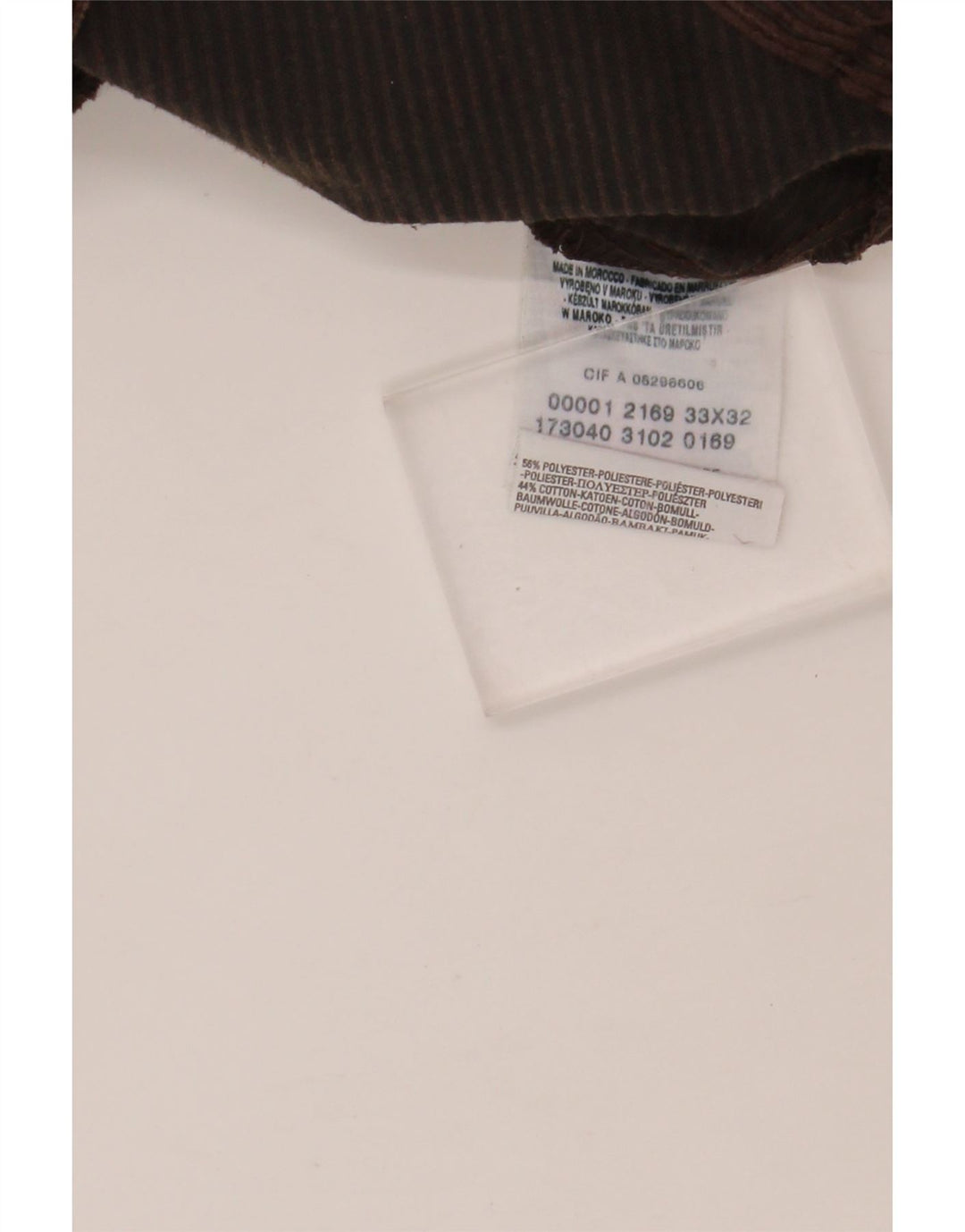 Pantaloni dritti da uomo in velluto a coste LEVI'S W33 L32 poliestere marrone