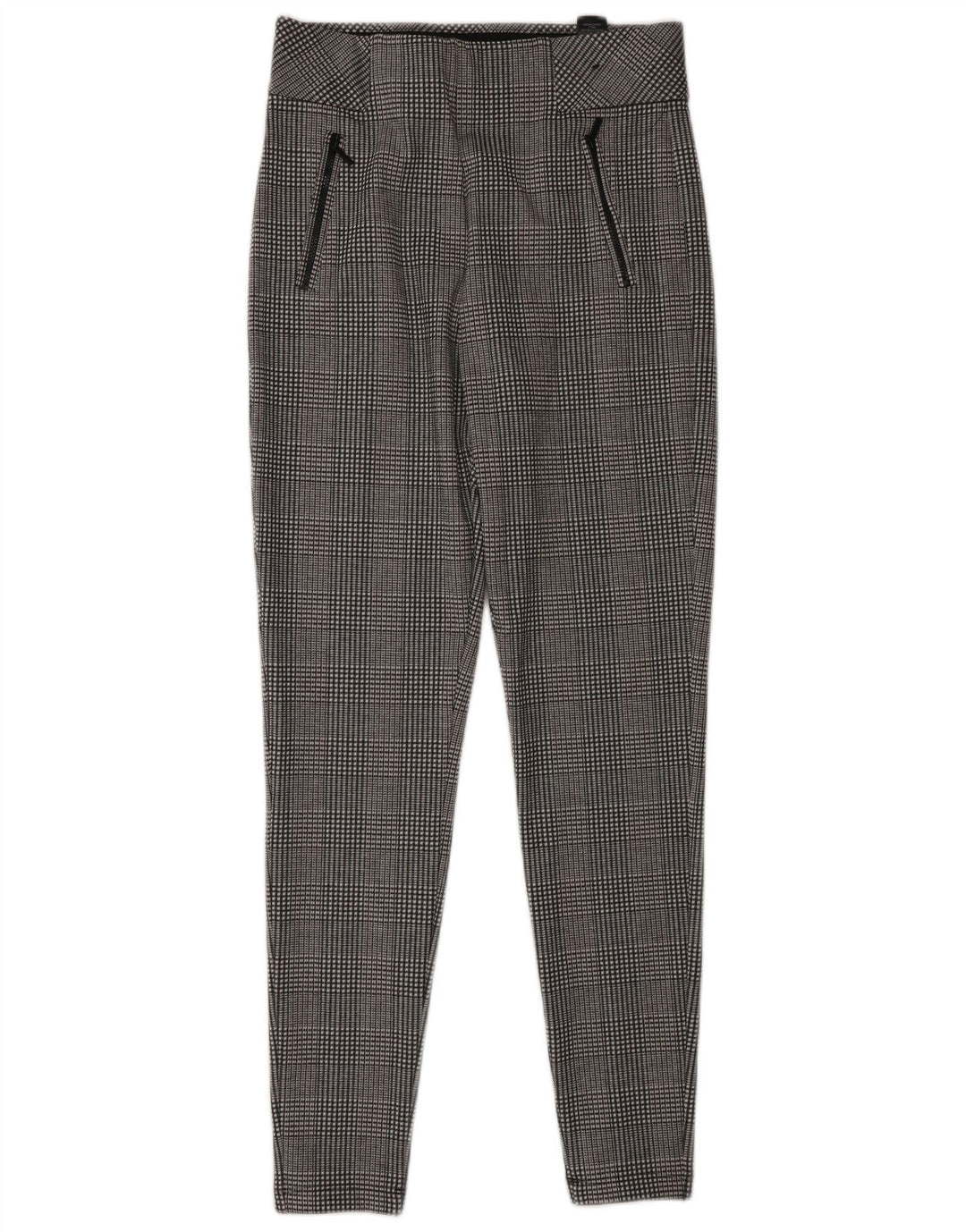 Leggings da donna Marks & Spencer UK 10 Small Poliestere pied de poule grigio