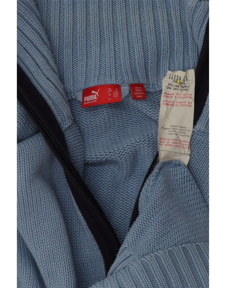 Maglione cardigan da uomo Puma grande acrilico blu