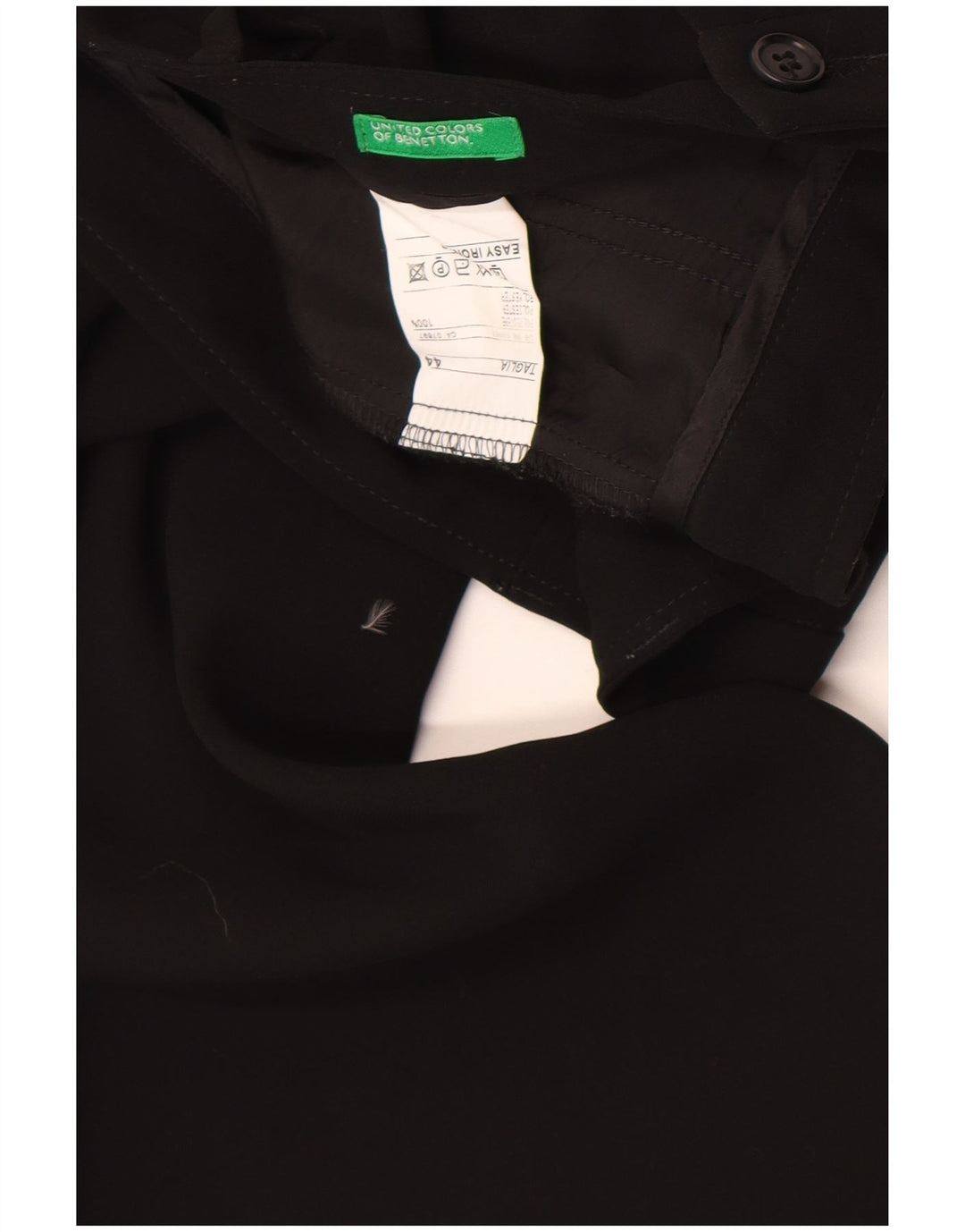 Pantaloni Chino Bootcut da donna Benetton IT 44 Medium W28 L32 Poliestere nero