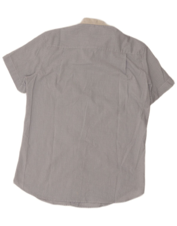 Camicia a maniche corte da uomo Wrangler a righe blu medio