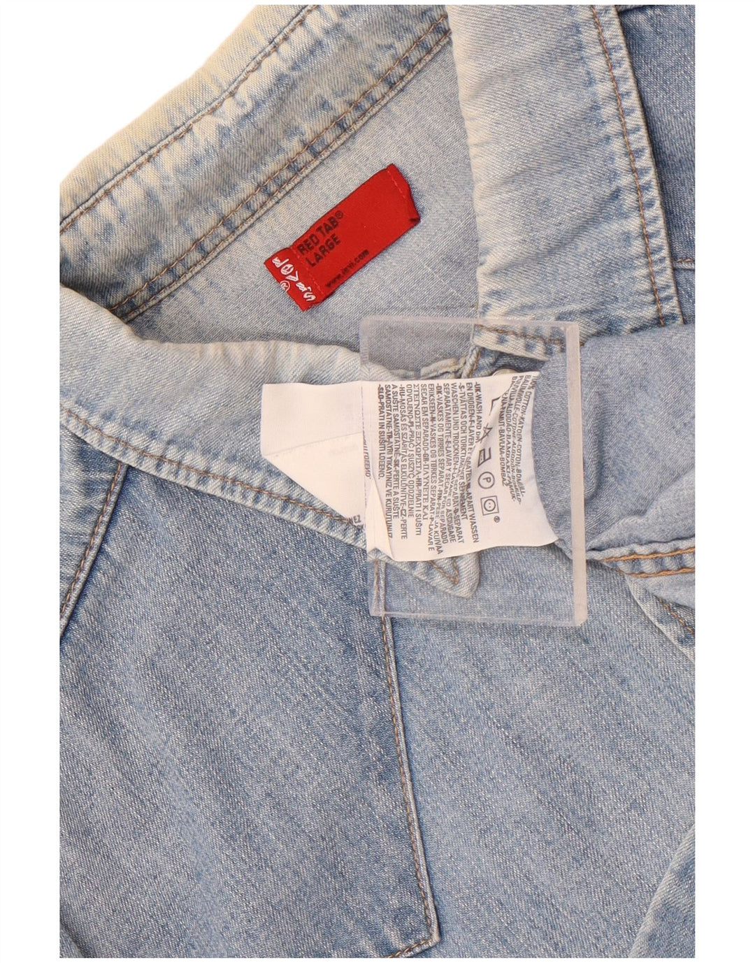 Camicia di jeans da uomo Levi's Large in cotone blu