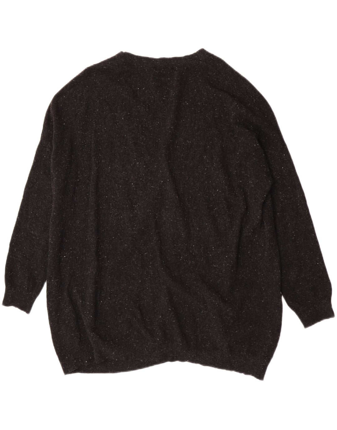 Maglione cardigan oversize da donna Cos UK 10 piccolo lana screziata nera