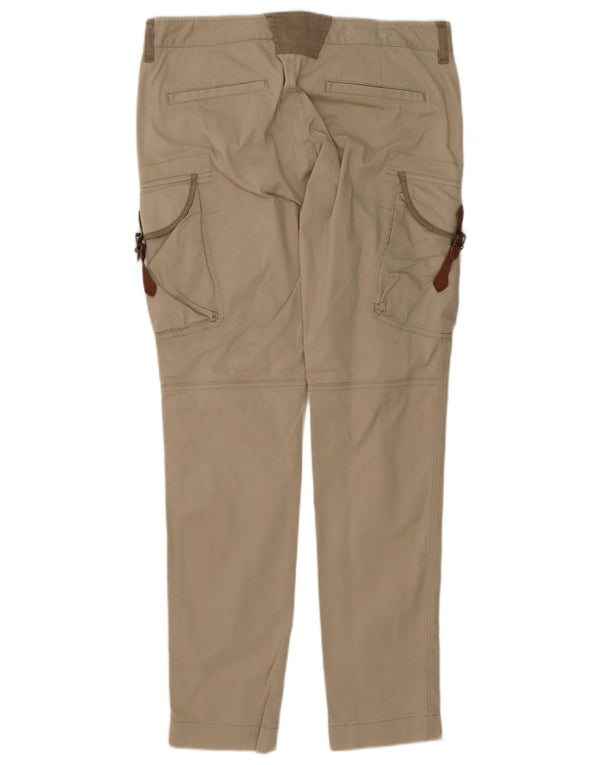 Pantaloni cargo slim da donna Massimo Dutti W30 L32 in cotone beige