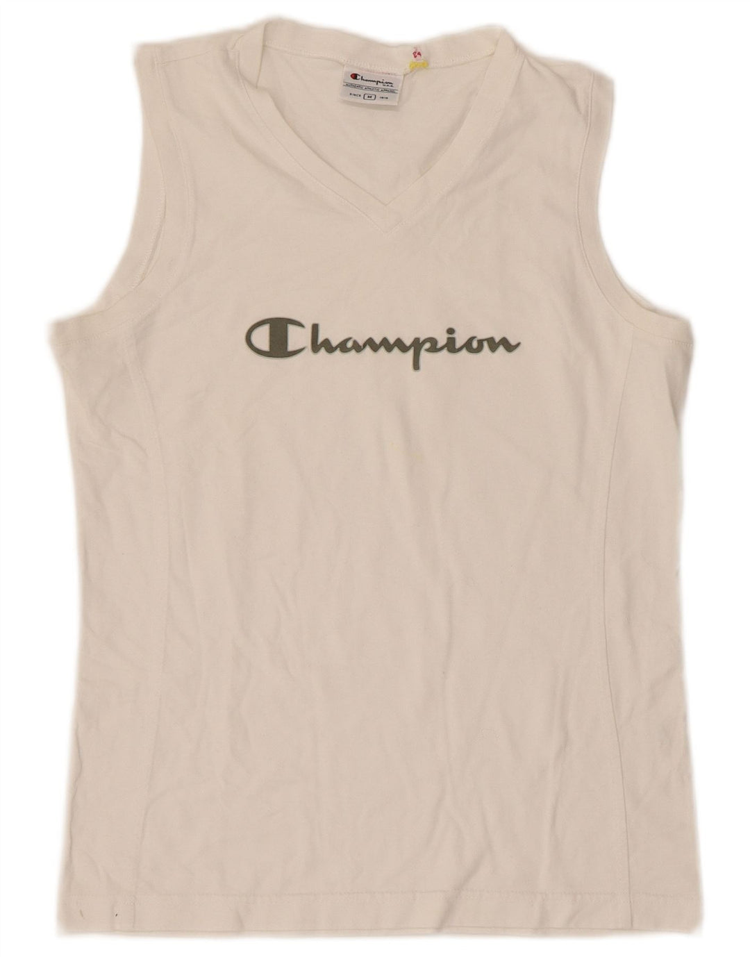 Canotta grafica da donna Champion UK 12 Cotone bianco medio